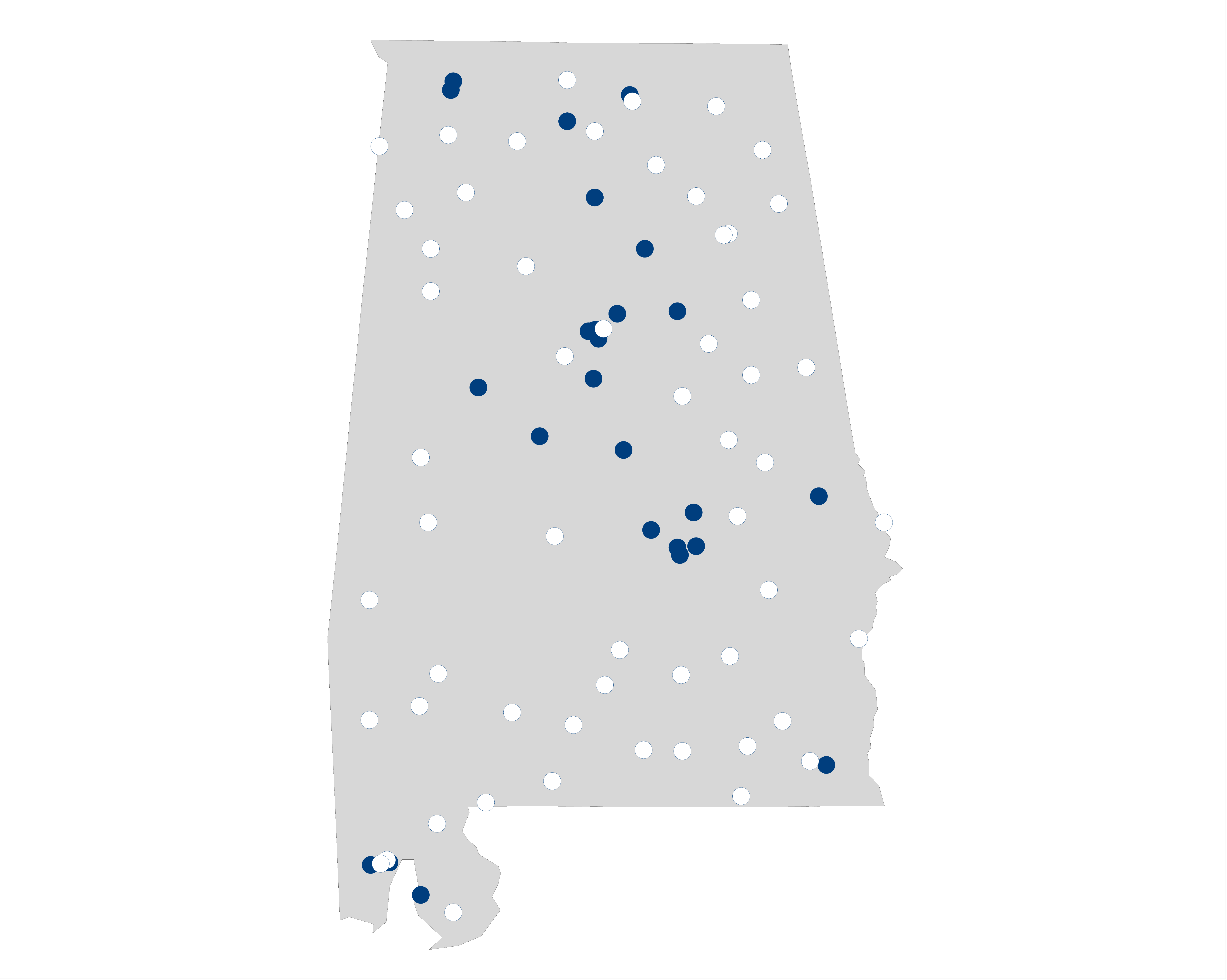 hospital palliative care map for Alabama