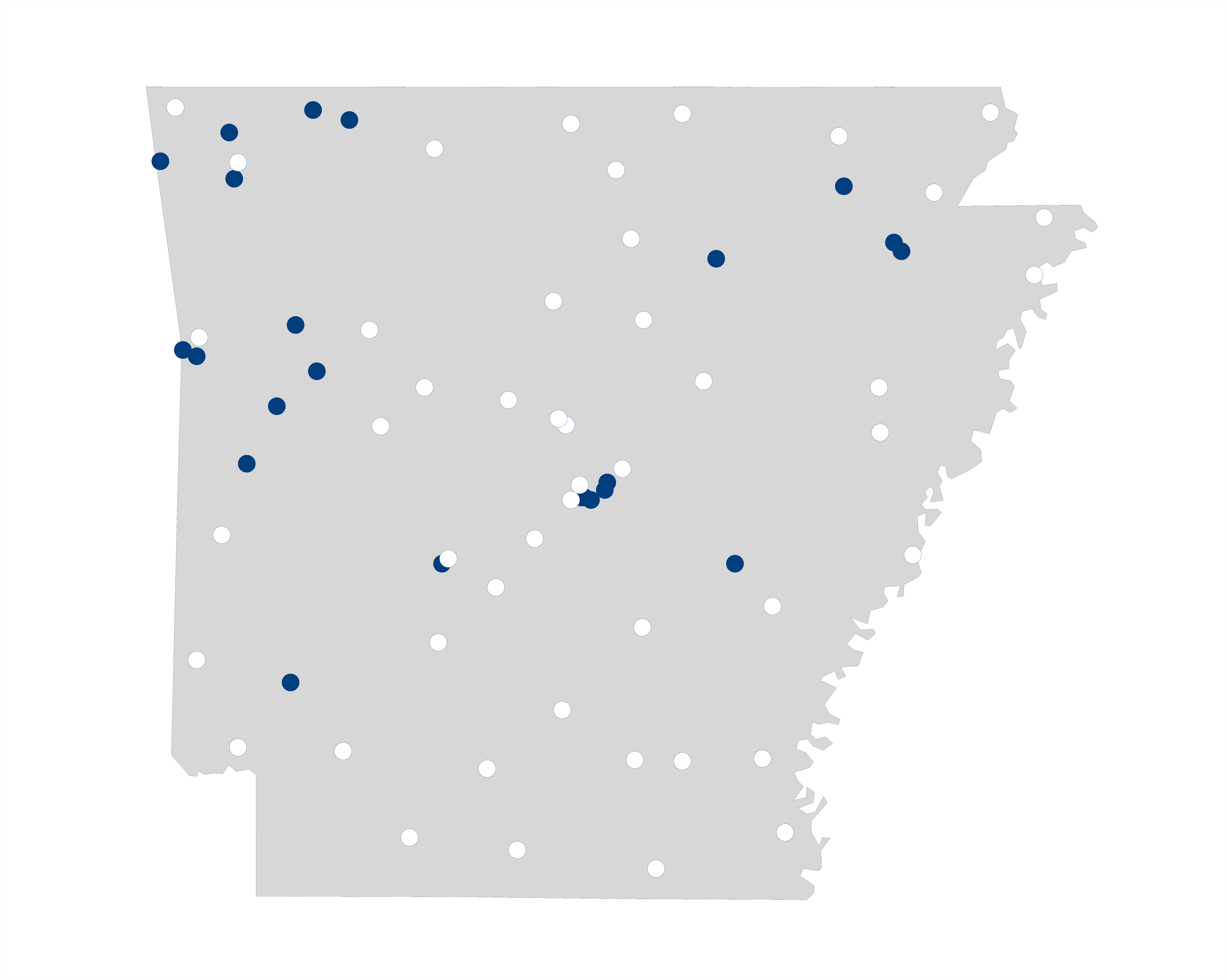 hospital palliative care map for Arkansas
