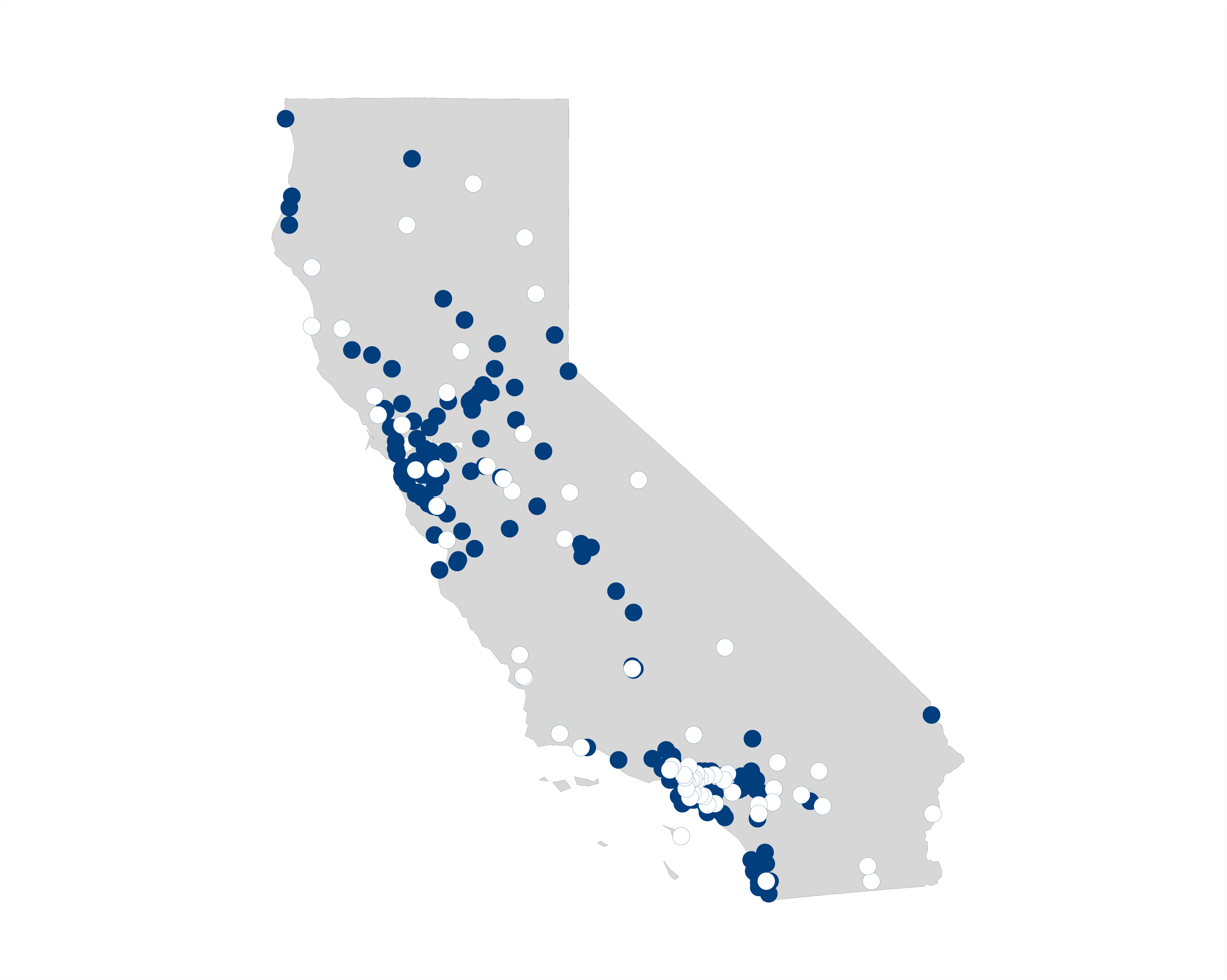 hospital palliative care map for California