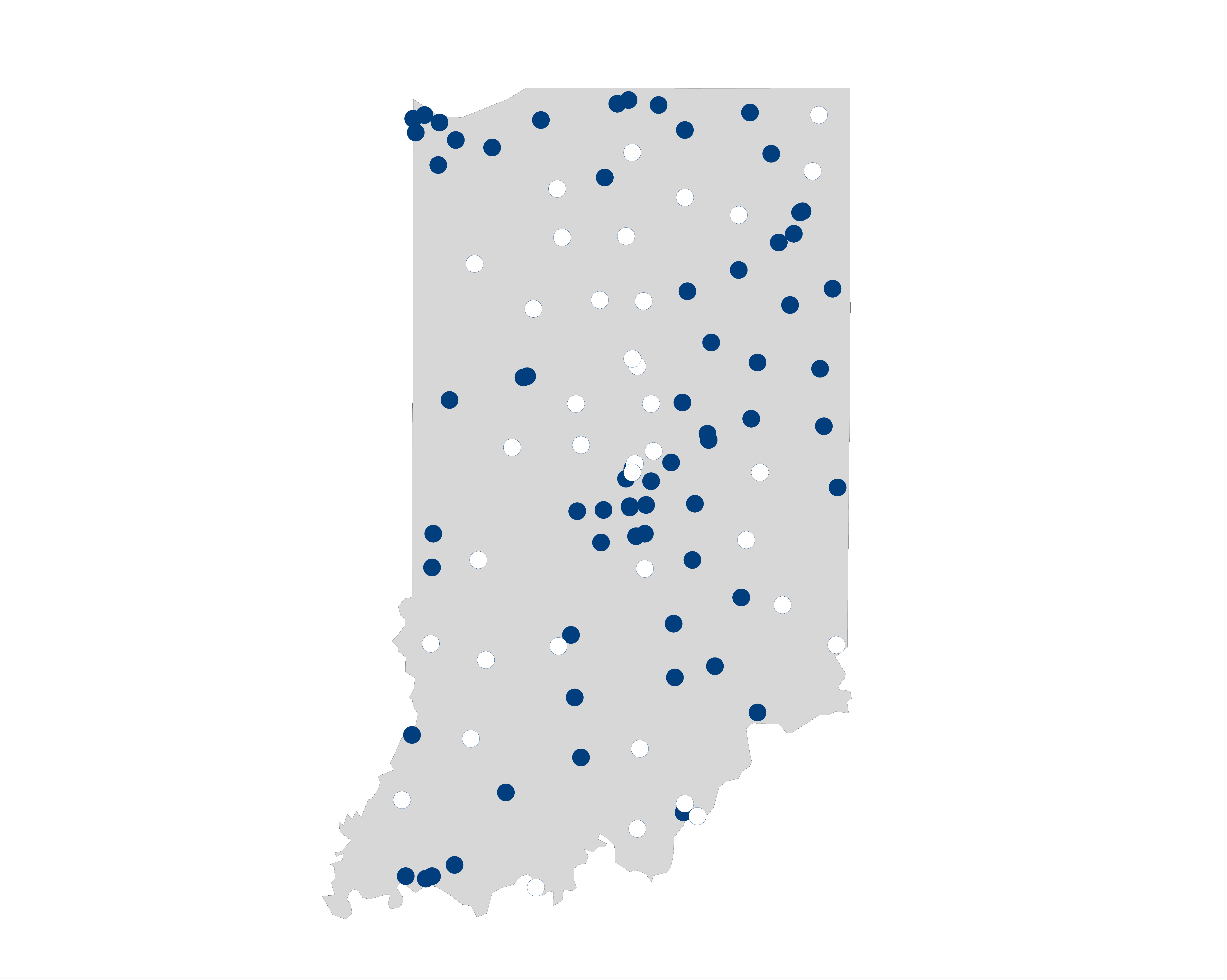 hospital palliative care map for Indiana