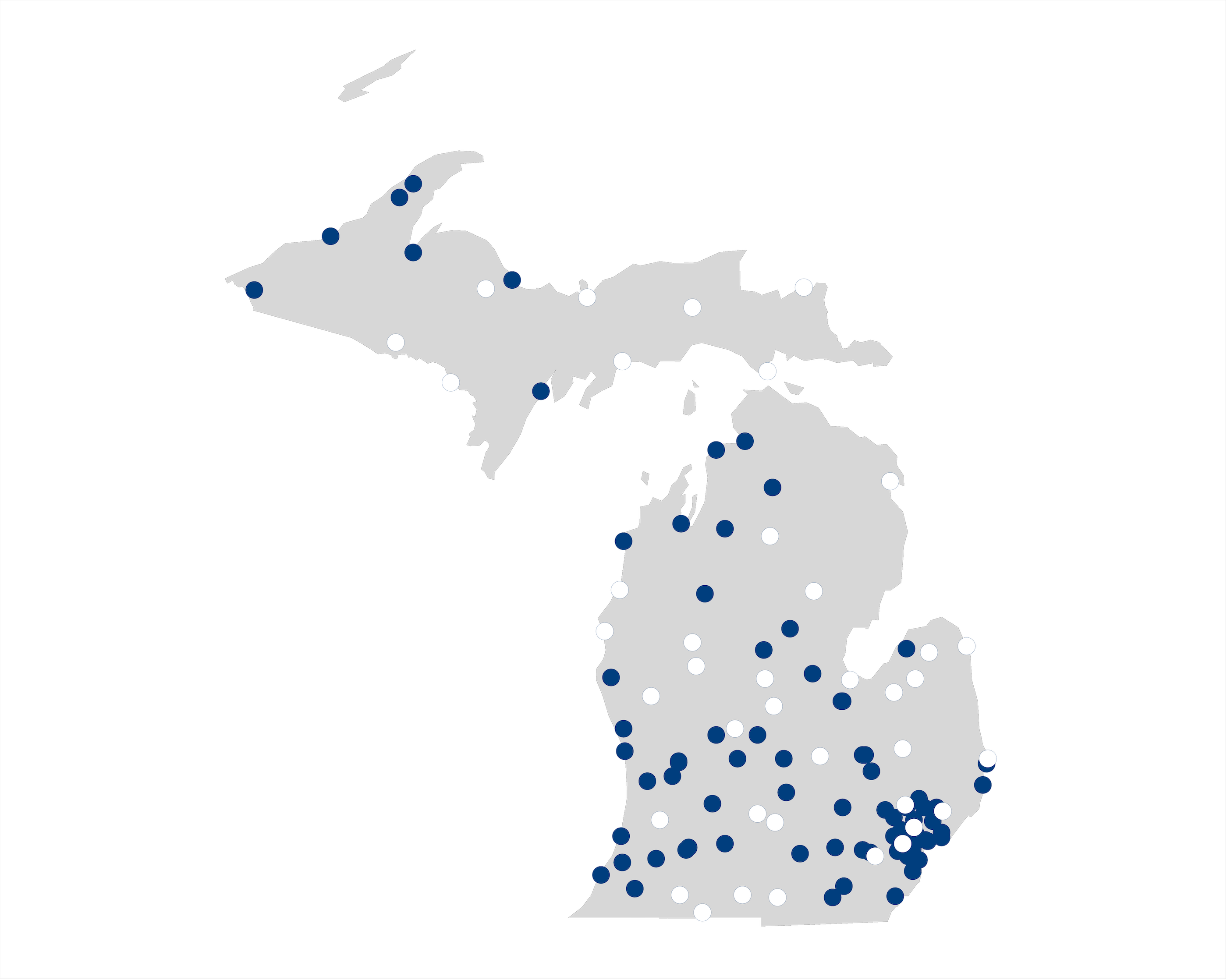hospital palliative care map for Michigan