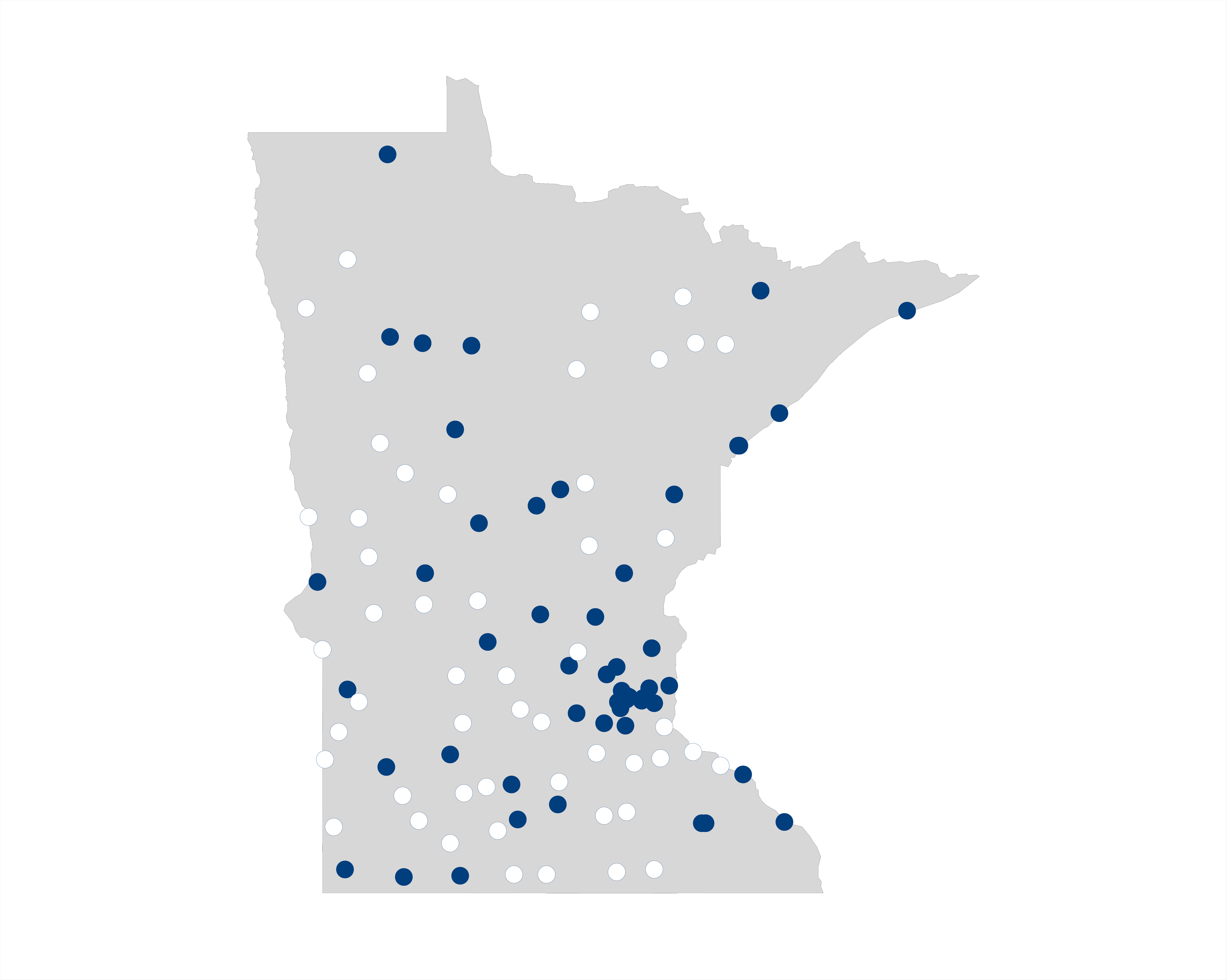 hospital palliative care map for Minnesota