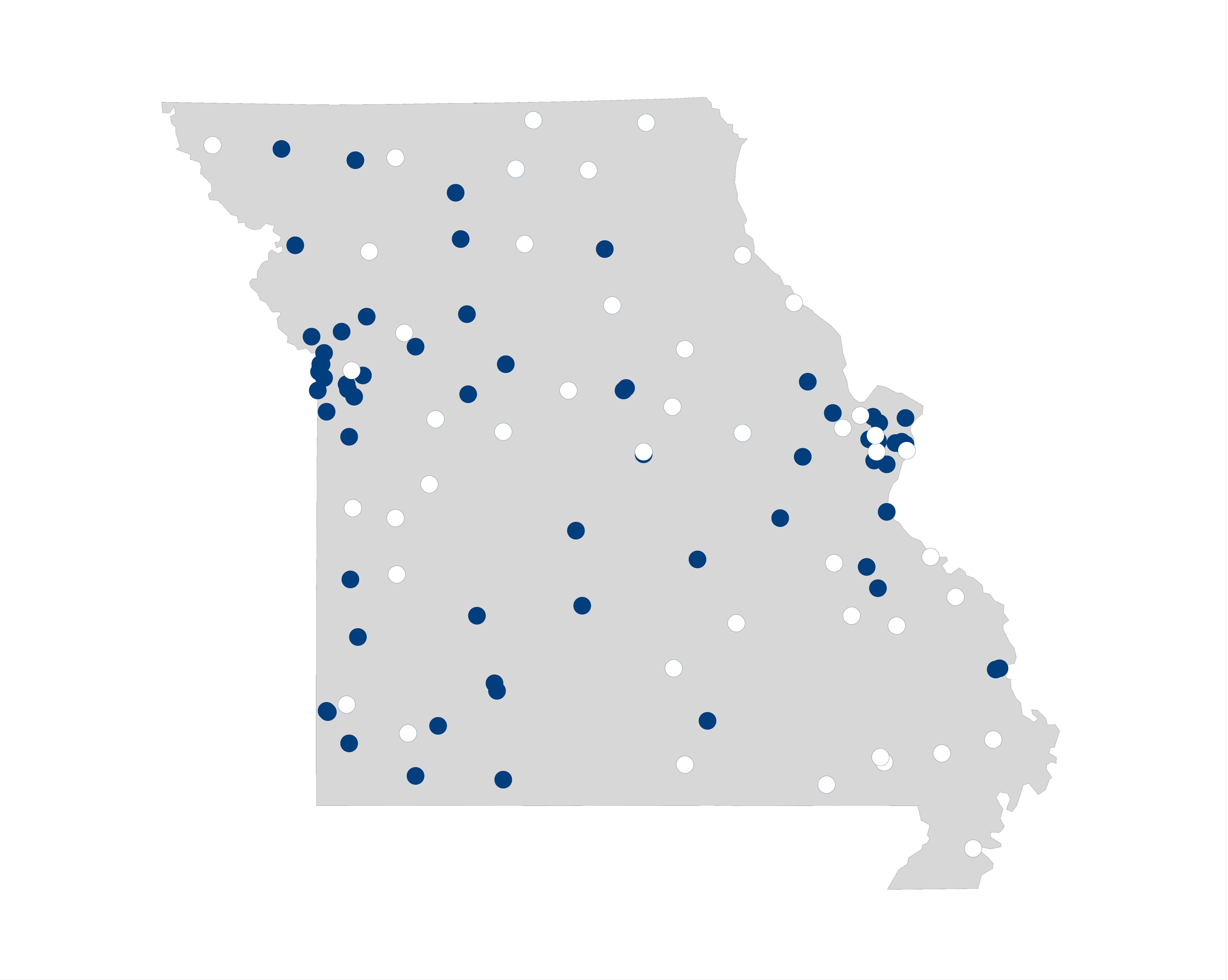 hospital palliative care map for Missouri