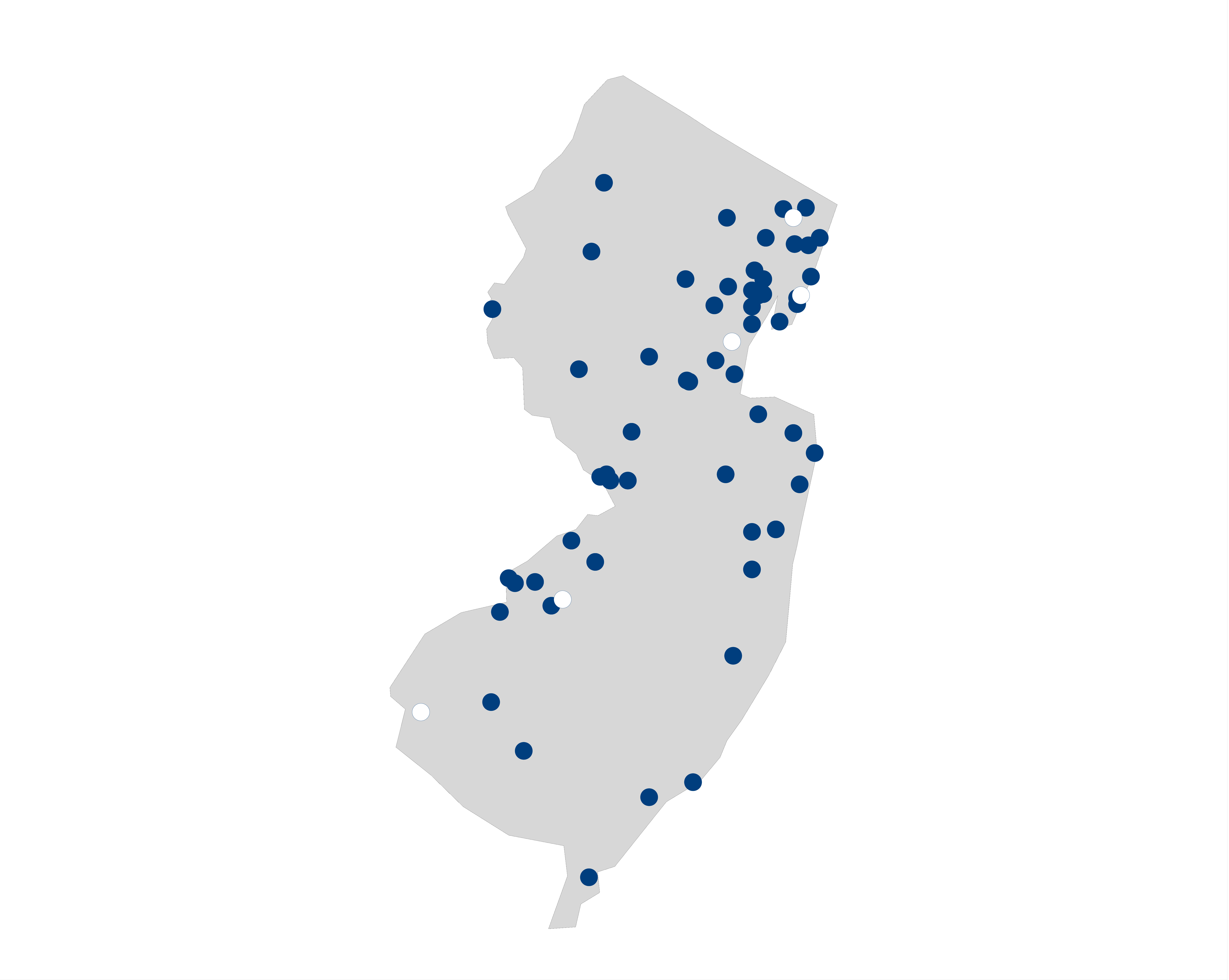 hospital palliative care map for New Jersey