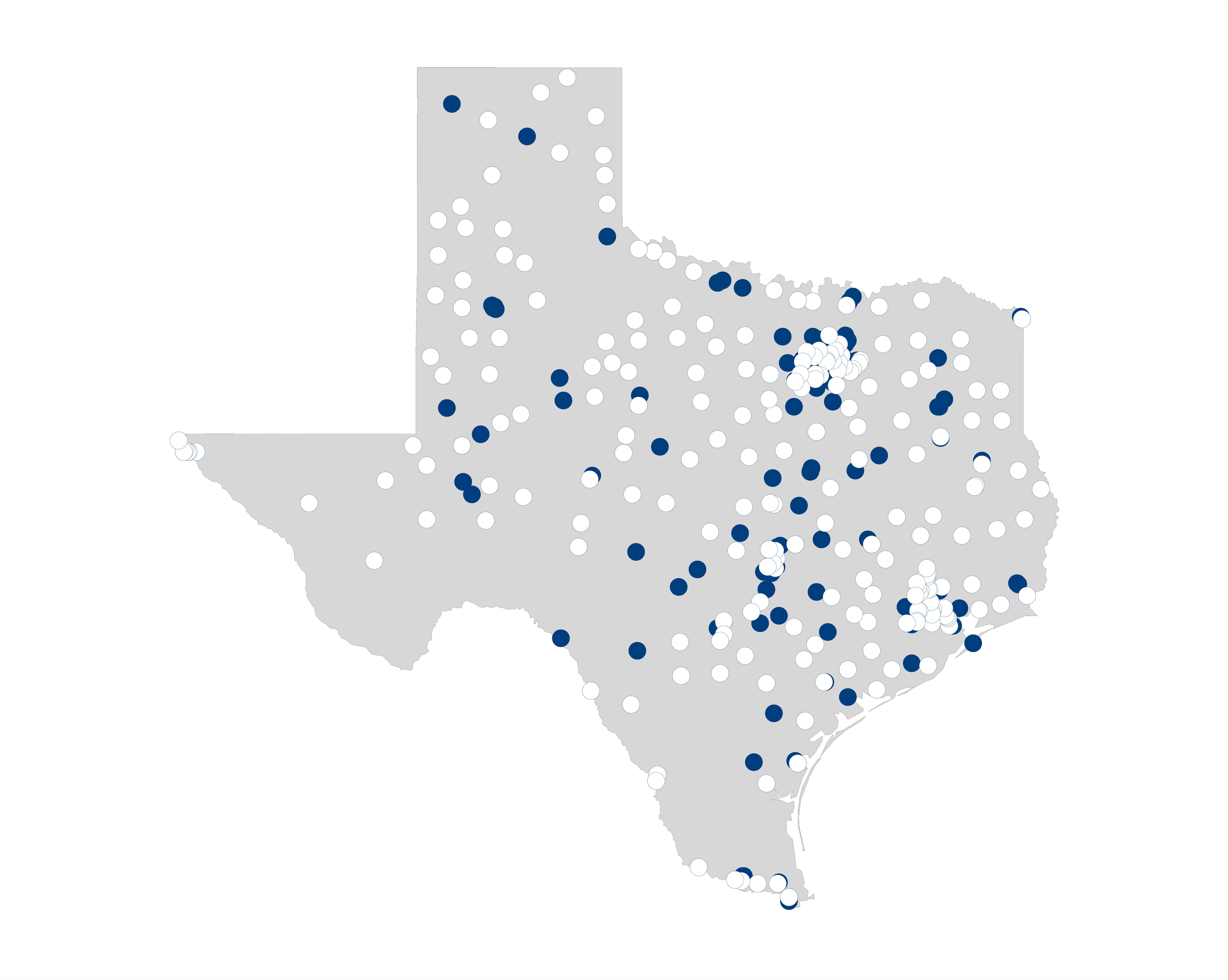 hospital palliative care map for Texas
