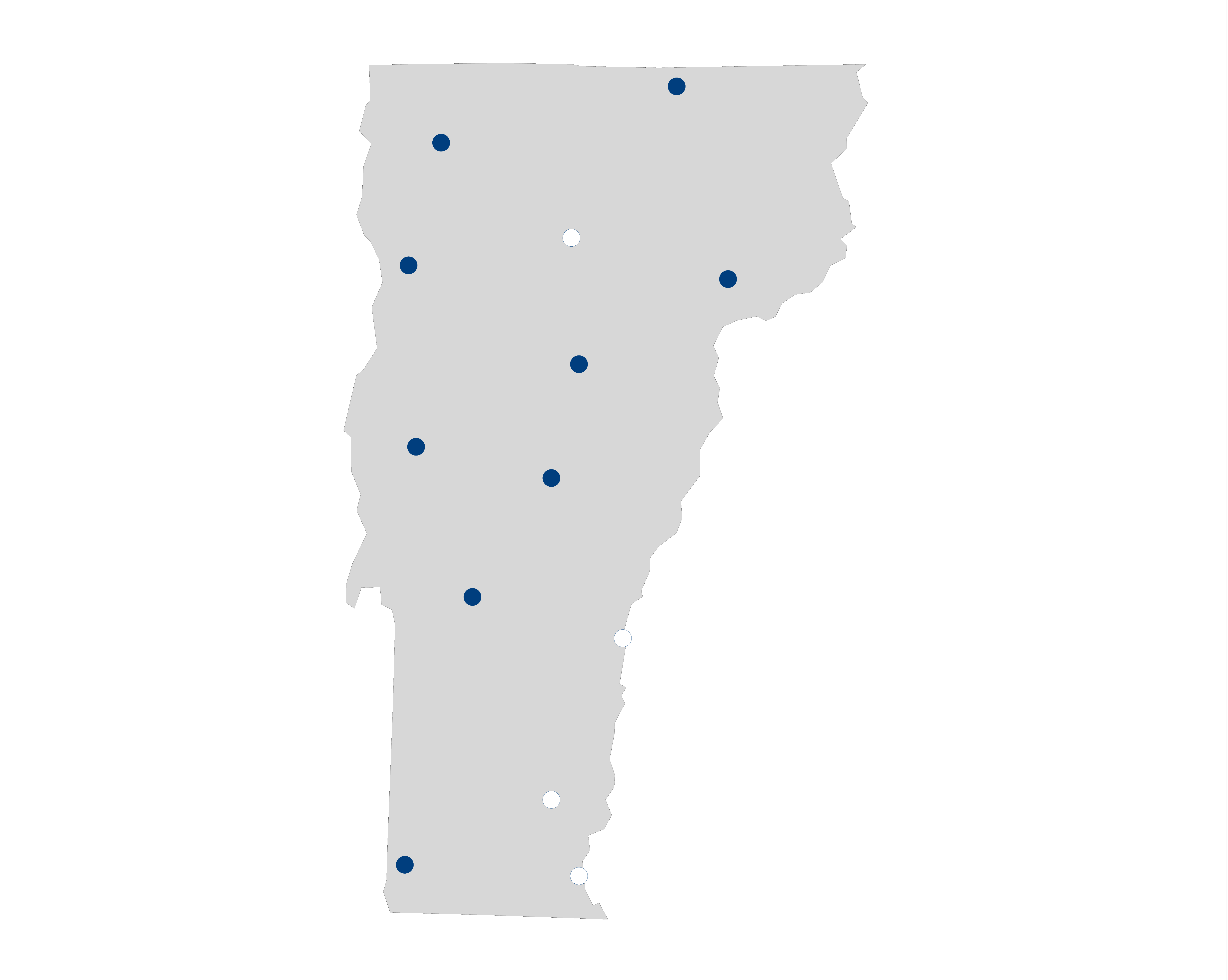hospital palliative care map for Vermont