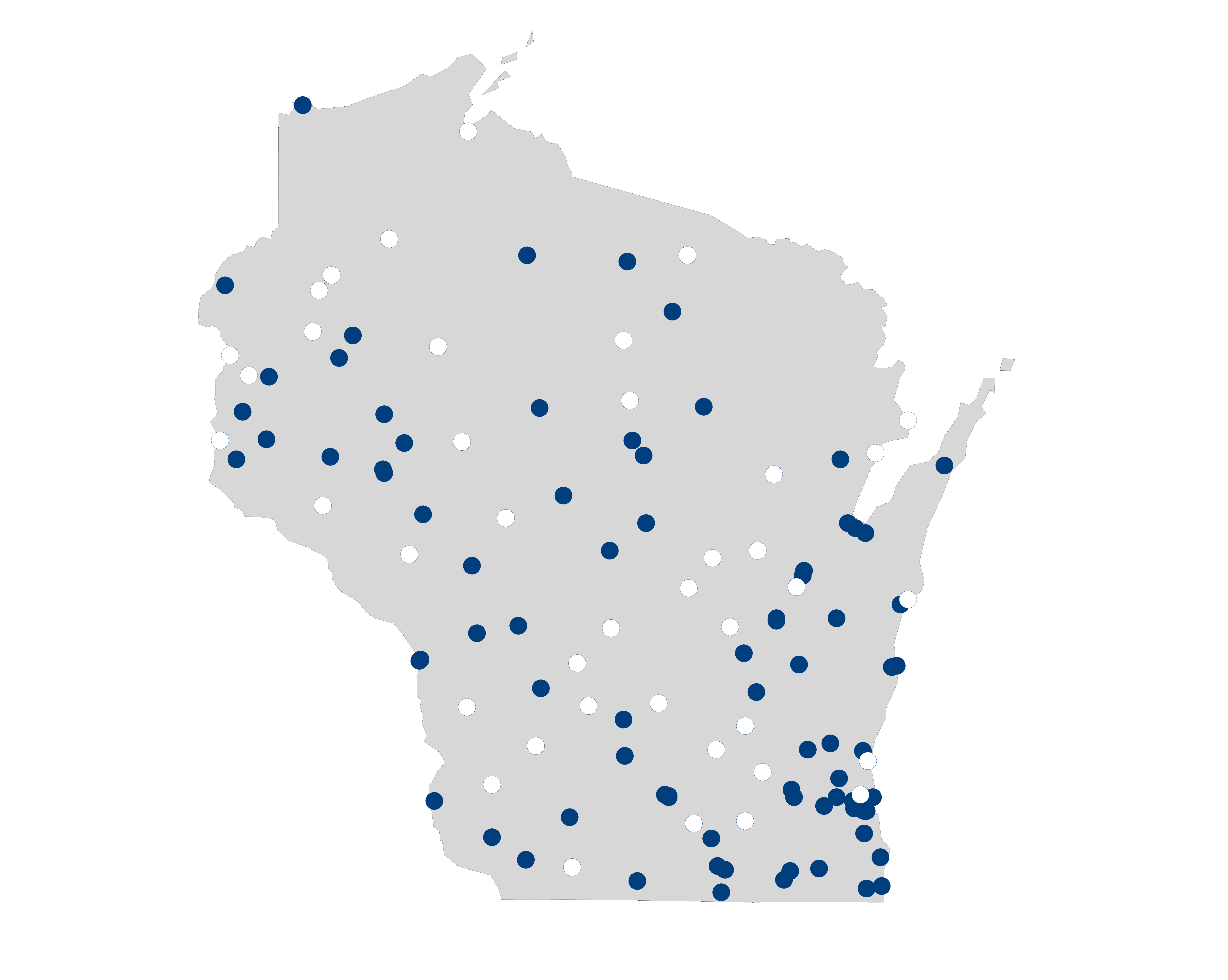 hospital palliative care map for Wisconsin